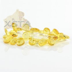 Yellow drop shaped amber bracelet